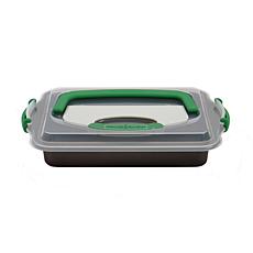BergHOFF Perfect Slice 3-piece 13"x9" Covered Cake Pan with Tool, Grey