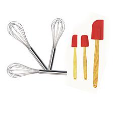Berghoff Studio Baking Tool Set: 3pc SS Whisk & 3pc Silicone Spatulas