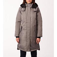 Bernardo Insulated Raincoat with High/Low Hem
