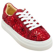 Betsey Johnson Reily Rhinestone Platform Sneaker