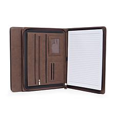 BeyBerk International Multi-Compartment Business Padfolio - Grey