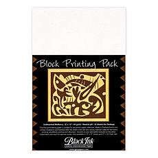 Black Ink Thai Mulberry Block Printing Paper Packs Unbleached 