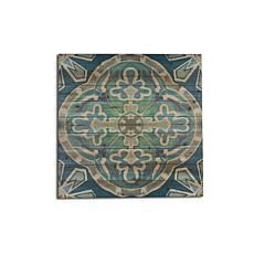 Blue Medallion 29x29 Print on Wood