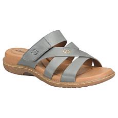 BORN Shawna Leather Adjustable Slide Sandal