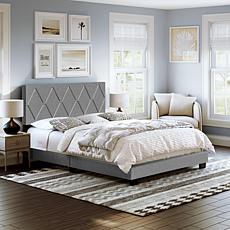 Boyd Sleep Diamond Upholstered 4-Slat Bed Frame, Full