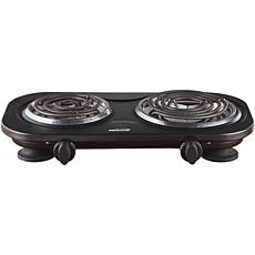Brentwood 1500W Electric Double Burner - Black