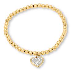 Bright Halo 0.26cttw Heart Stretch Bracelet