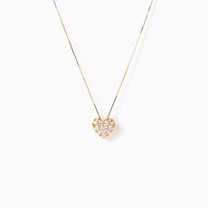 Bright Halo Lab Grown Diamonds 1.5 ctw Heart Pendant with Chain