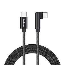 Brookstone C-to-C 60WT 4ft Braided with Alloy Tip and Right Angled End