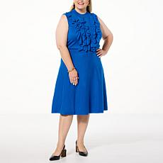 C Wonder Luxury Yarn Ruffle Mock-Neck Dress
