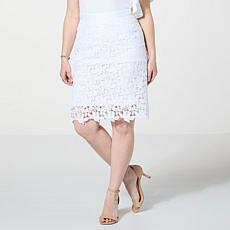 C Wonder Runway Collection Textured A-line Skirt