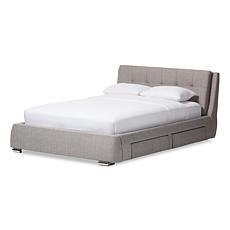 Camile Fabric Upholstered Queen Size Storage Platform Bed