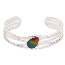Canadian Ammolite Gems Ammolite Statement Cuff Bracelet