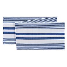 C&F Home Classic Stripes Blue & White Table Runner