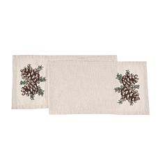 C&F Home Lodge Pinecone Table Runner