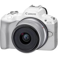 Canon EOS R50 Mirrorless Digital Camera with 18-45mm Lens (White)