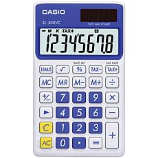 Casio Solar Wallet Calculator with 8-Digit Display Blue