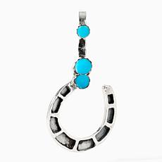 Chaco Canyon Campitos Turquoise Horseshoe Charm