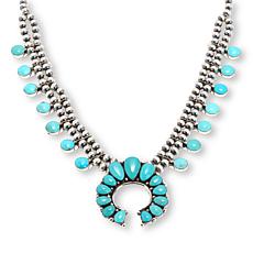 Chaco Canyon Campitos Turquoise Squash Blossom Necklace