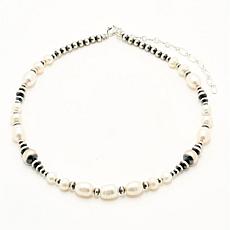 Chaco Canyon Cultured Freshwater Pearl Sterling Silver Choker Necklace