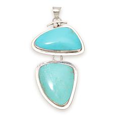 Chaco Canyon Freeform Kingman Turquoise Pendant