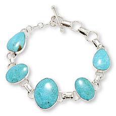 Chaco Canyon Kingman Turquoise Pear and Oval Stone Bracelet