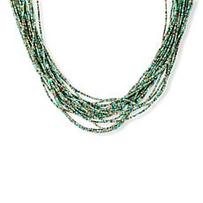 Chaco Canyon Multi Layer Kingman Turquoise Necklace