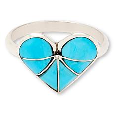 Chaco Canyon Sleeping Beauty Turquoise Heart-Design Ring
