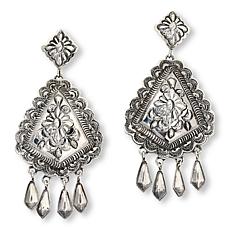Chaco Canyon Sterling Silver Floral Drop Earrings