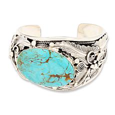 Chaco Canyon Sterling Silver Patagonia Turquoise Cuff Bracelet