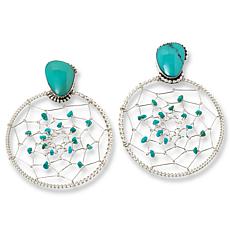 Chaco Canyon Sterling Silver Turquoise Dreamcatcher Earrings