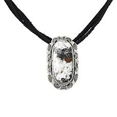 Chaco Canyon White Buffalo Howlite Leather Choker Necklace