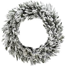 Christmas Time 36" Silverado Pine Flocked Wreath with Pinecones