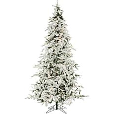 Christmas Time 7.5' Snowy Artificial Christmas Tree w/ Smart Lights
