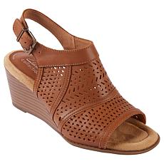 Clarks Collection Emmalae Hope Leather Wedge Sandal