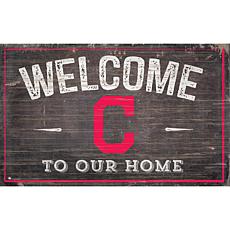 Cleveland Indians 11x19 Welcome to our Home Sign  