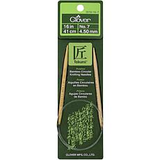 Clover 16" Bamboo Circular Knitting Needles - Size 7