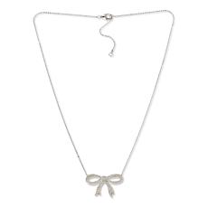 Colleen Lopez 5/8ctw White Diamond Bow Necklace