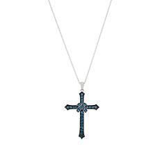 Colleen Lopez .99ctw Diamond Cross Pendant with Chain