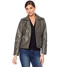 Colleen Lopez Effortlessly Edgy Faux Leather Jacket | eBay