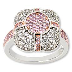 Colleen Lopez Gemstone and White Zircon Pavé Ring 