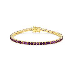 Colleen Lopez Gold-Plated Amethyst Tennis Bracelet