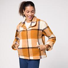 Colleen Lopez Plaid Fleece Barn Jacket
