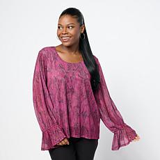 Colleen Lopez Printed Mesh Top