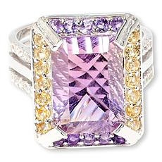 Colleen Lopez Sterling Silver Ametrine and Multigemstone Ring