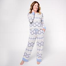Comfort Code Brushed Ultra Knit 2-piece Top and Pant Holiday Sleep Set