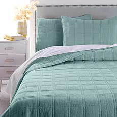 Concierge Collection 3-Piece Stonewashed Cotton Coverlet Set