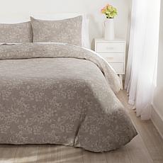 Concierge Collection Floral Jacquard Duvet Set