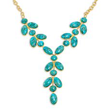 Connie Craig Carroll Goldtone Composite Turquoise Y-Necklace