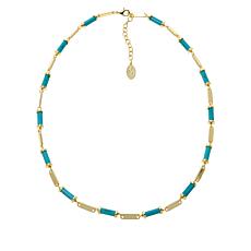 Connie Craig Carroll Jewelry Darcy 20" Gem and Bar Station Necklace